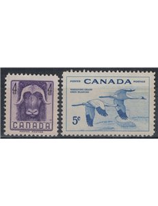CANADA 1955 Salvaguardia della fauna 2v MNH**