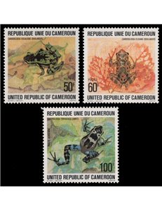 CAMEROON 1978 Cameroonian frogs 3v MNH**