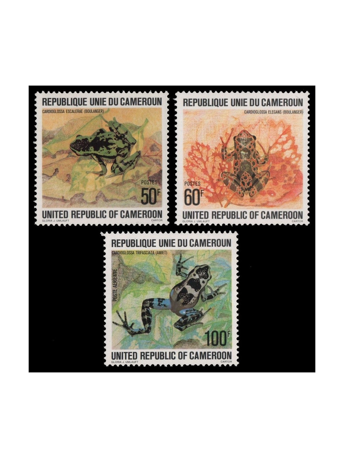 CAMERUN 1978 Rane camerunensi 3v MNH**