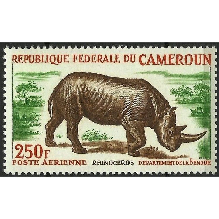 CAMEROON 1962-64 Rhinoceros, Airmail MNH**