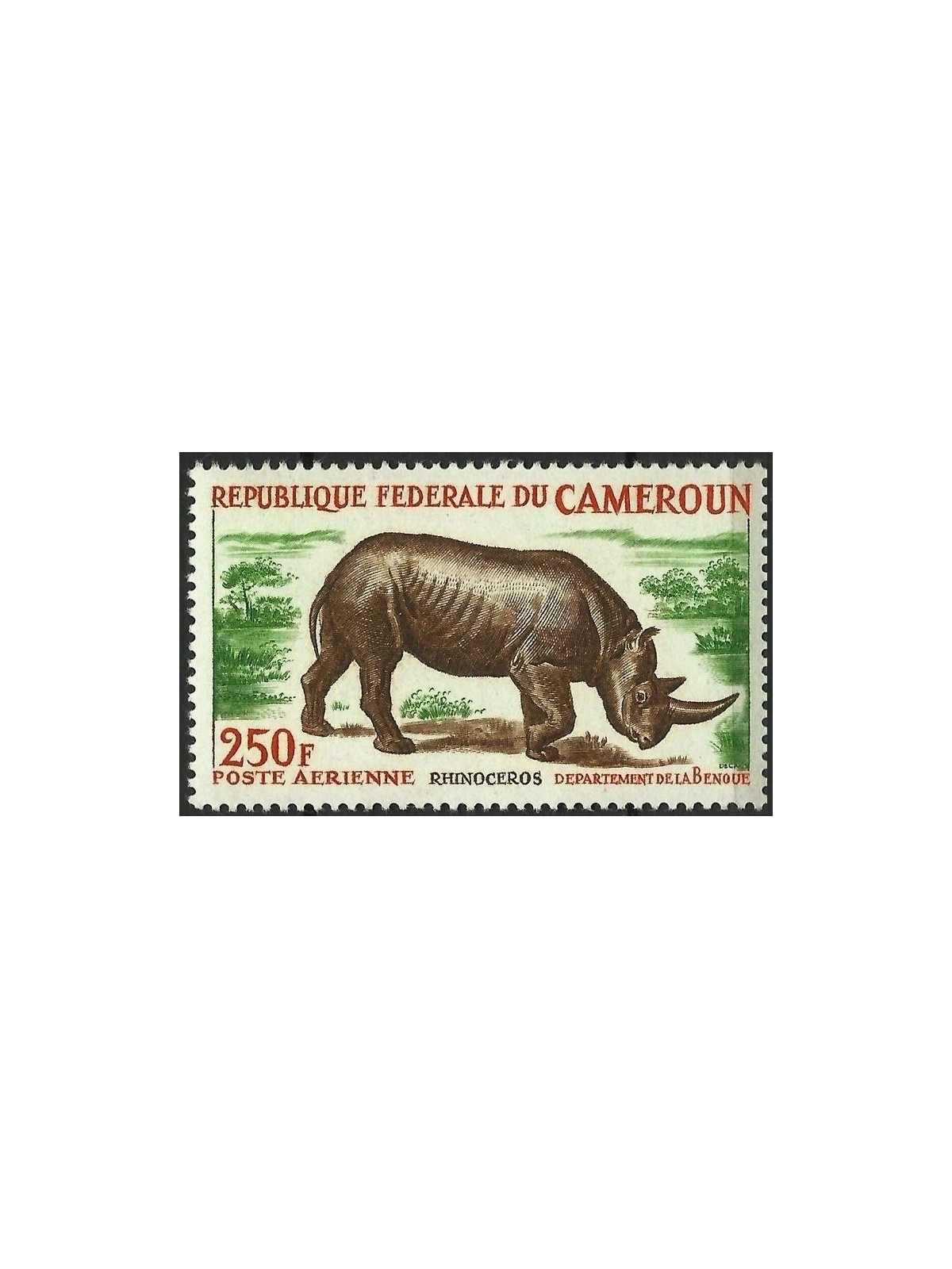CAMEROON 1962-64 Rhinoceros, Airmail MNH**
