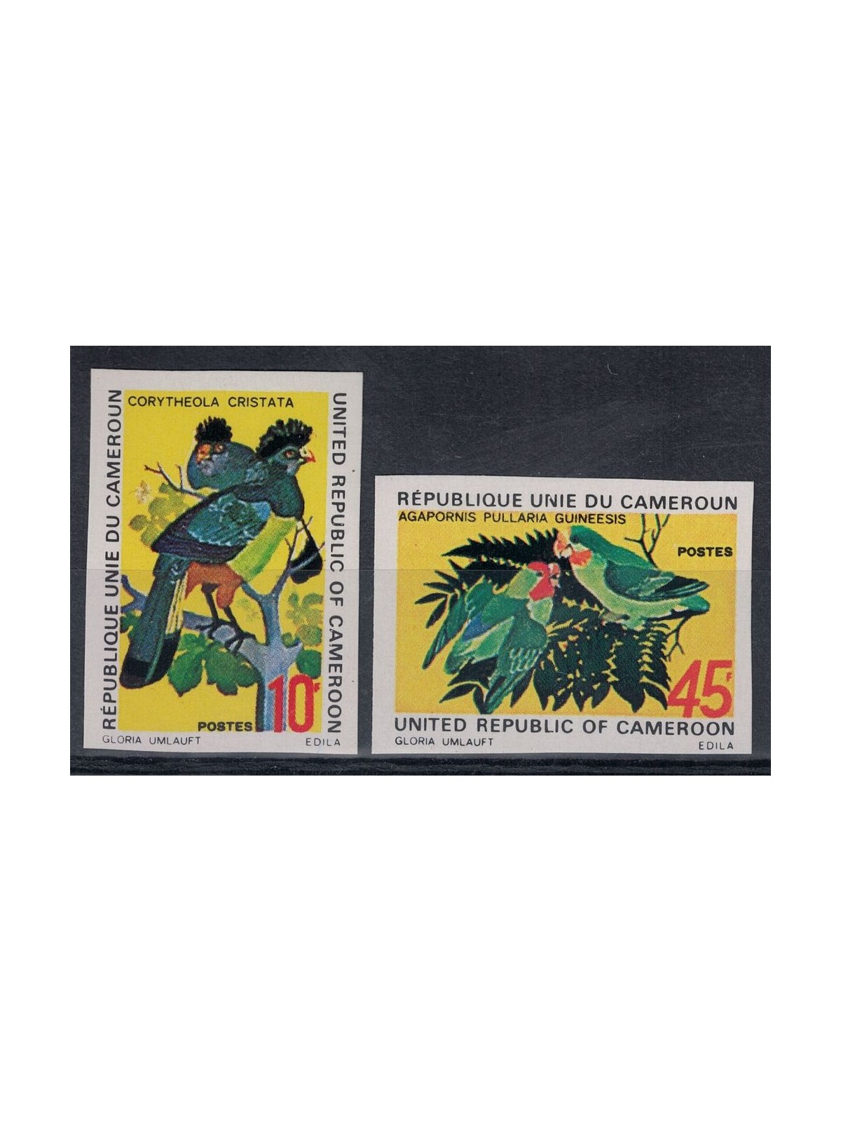 CAMEROON 1972 Birds (not serrated) 2v MNH**