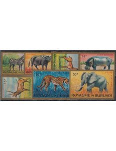 BURUNDI 1964 Fauna, animali, posta aerea 7v MNH**