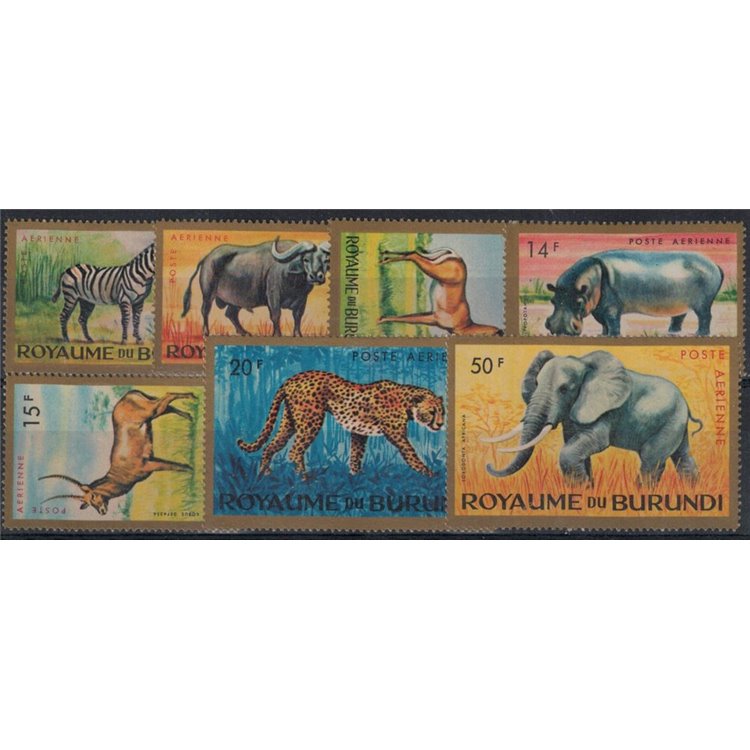 BURUNDI 1964 Wildlife, animals, airmail 7v MNH**