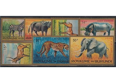 BURUNDI 1964 Fauna, animali, posta aerea 7v MNH**