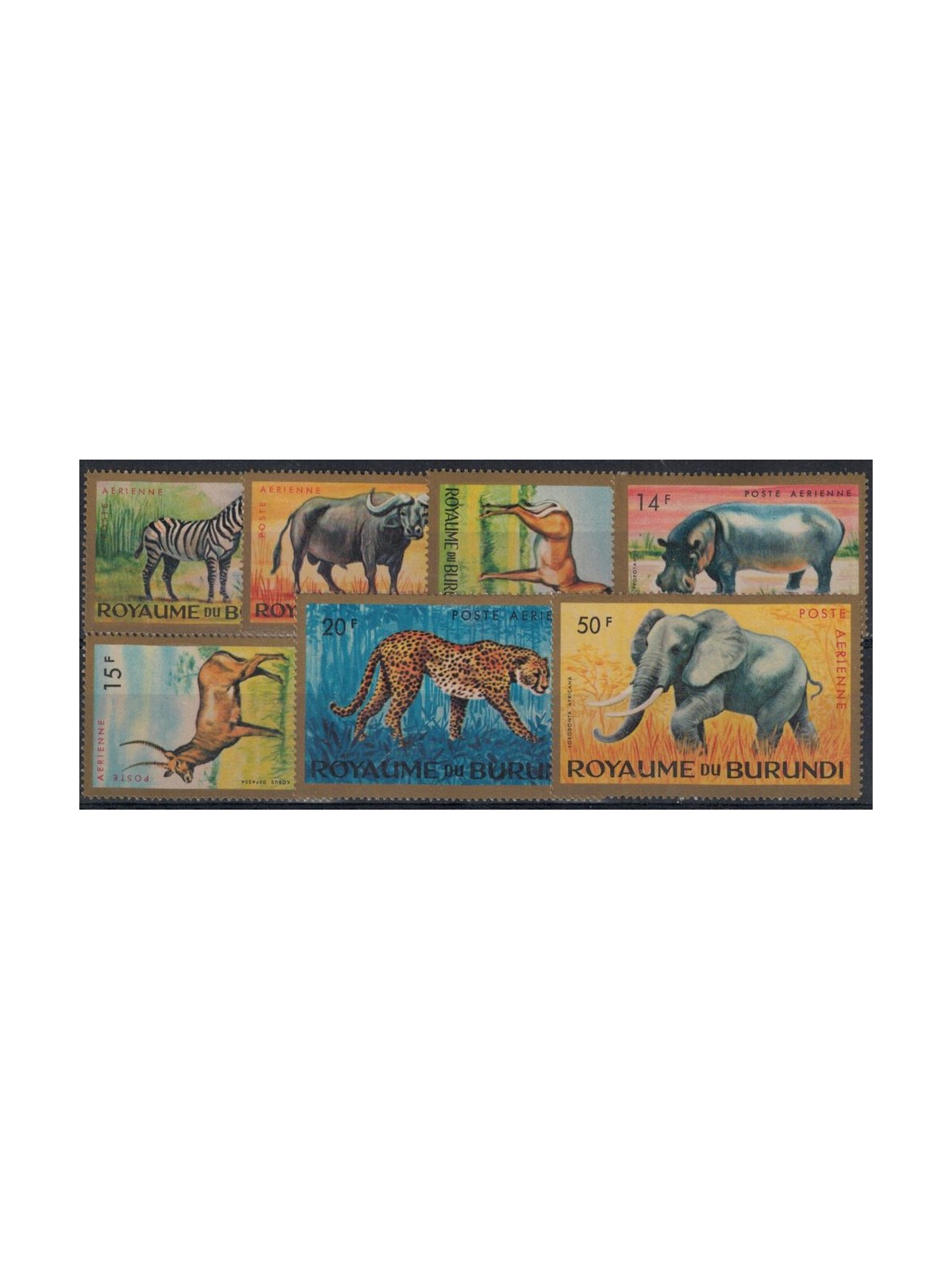 BURUNDI 1964 Fauna, animali, posta aerea 7v MNH**