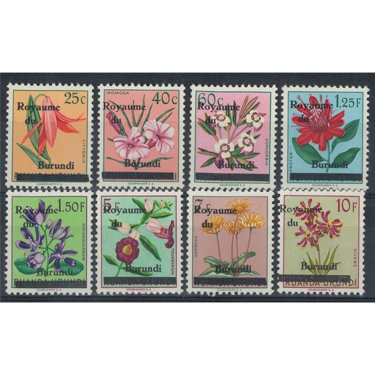 BURUNDI 1962 Flora, flowers 8v MNH**