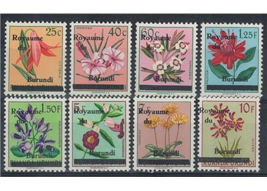 BURUNDI 1962 Flora, flowers 8v MNH**