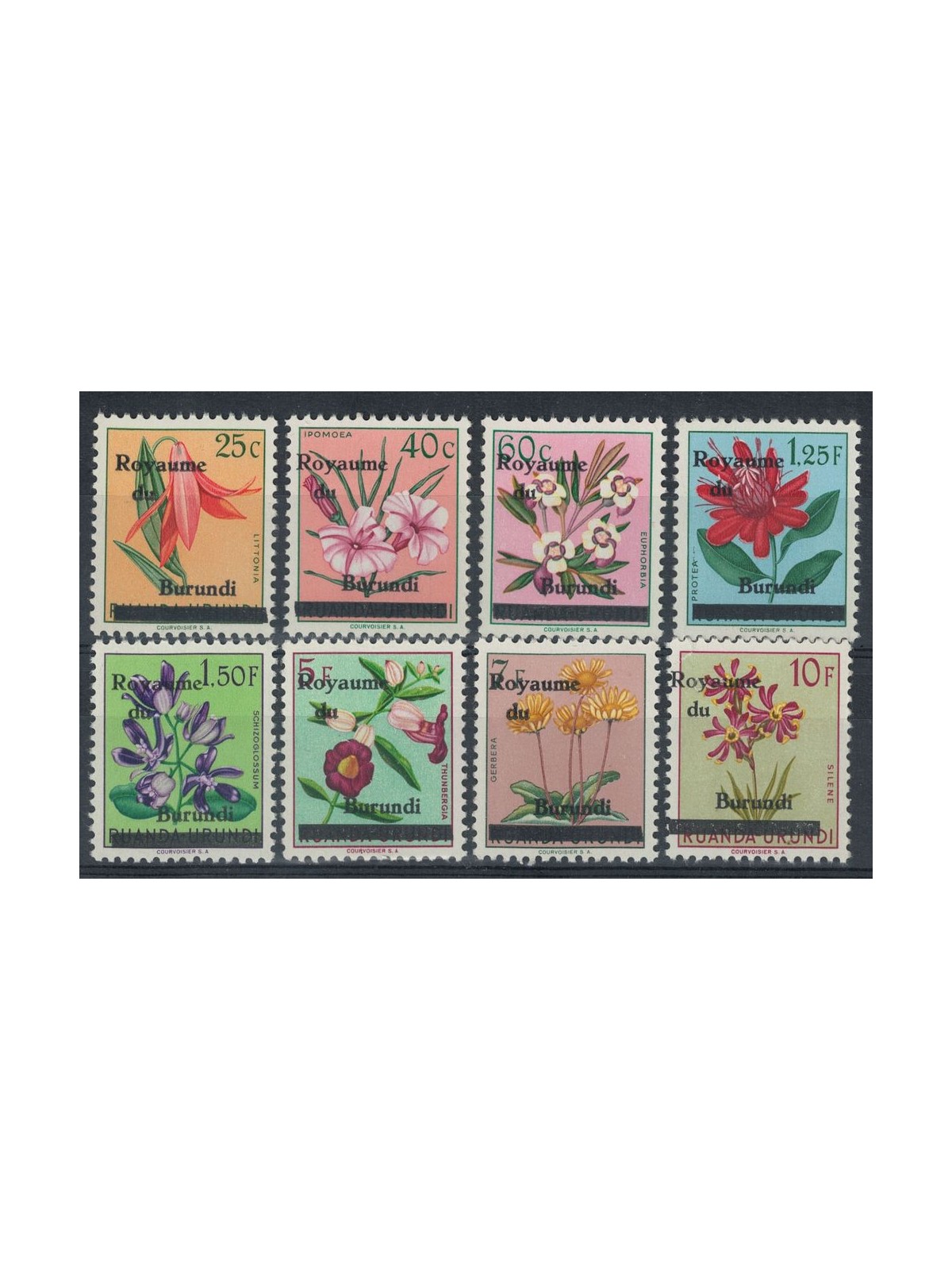 BURUNDI 1962 Flora, fiori 8v MNH**