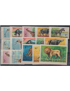BURUNDI 1964 Fauna, animals (ND) 15v MNG