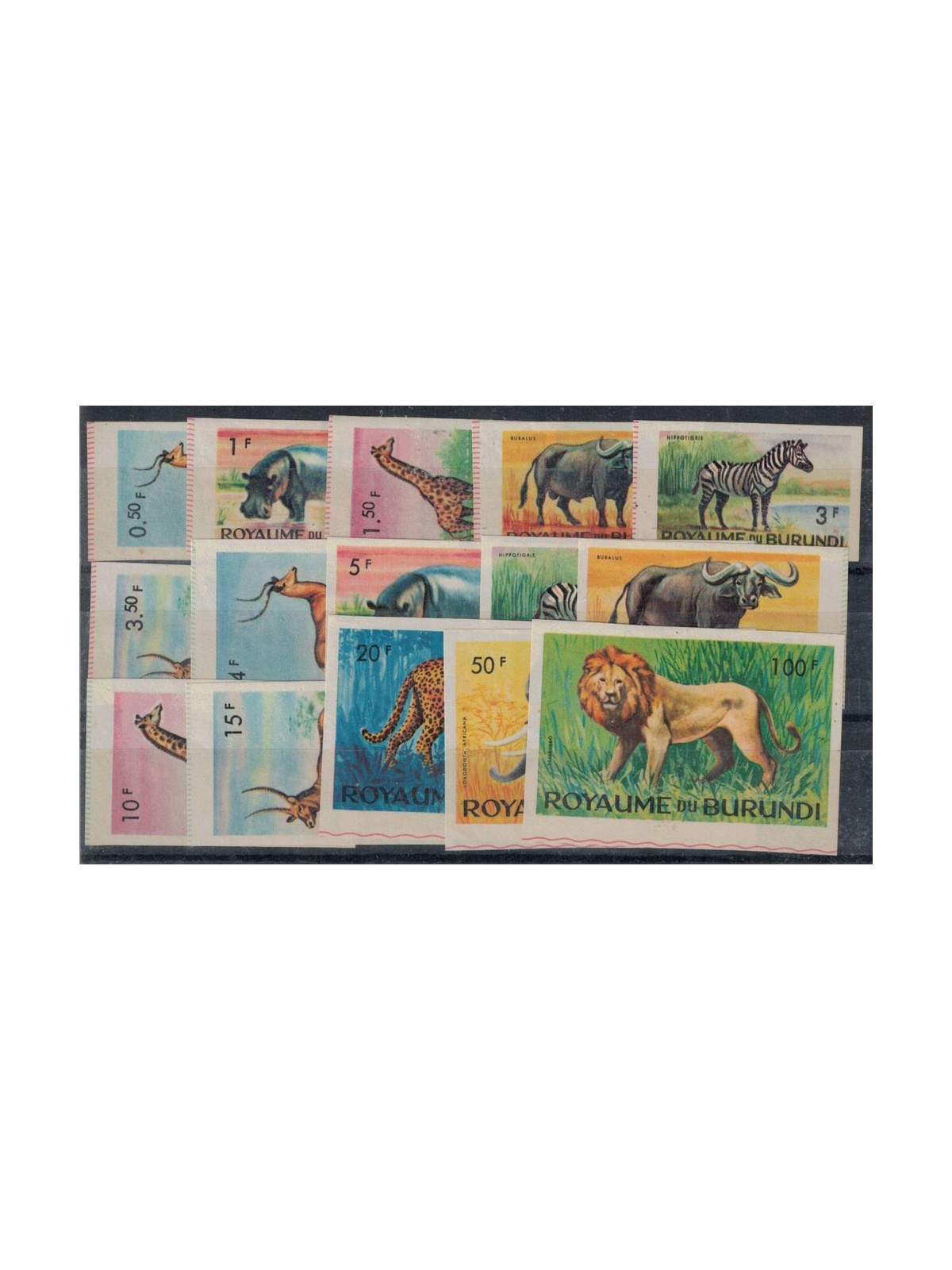 BURUNDI 1964 Fauna, animali (ND) 15v MNG
