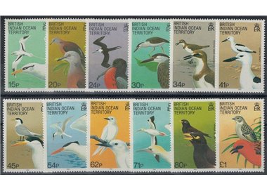 BRITISH INDIAN OCEAN TERRITORY 1990 Fauna, uccelli 12v MNH**