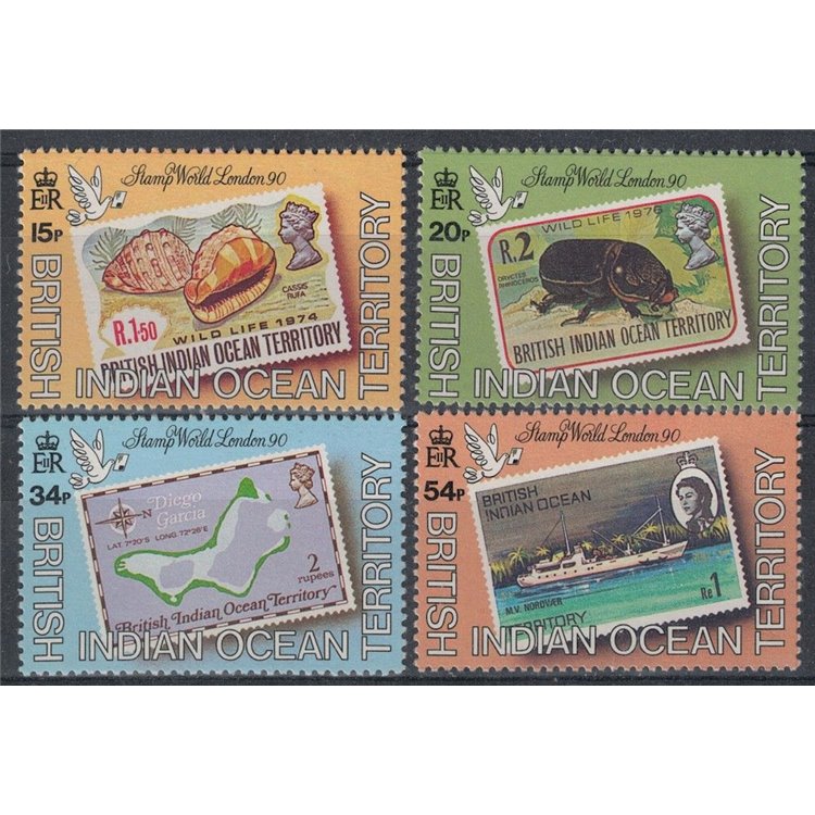 BRITISH INDIAN OCEAN TERRITORY 1990 Expo Londra 4v MNH**