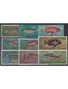 BURUNDI 1967 Marine fauna, fish 9v MNH**