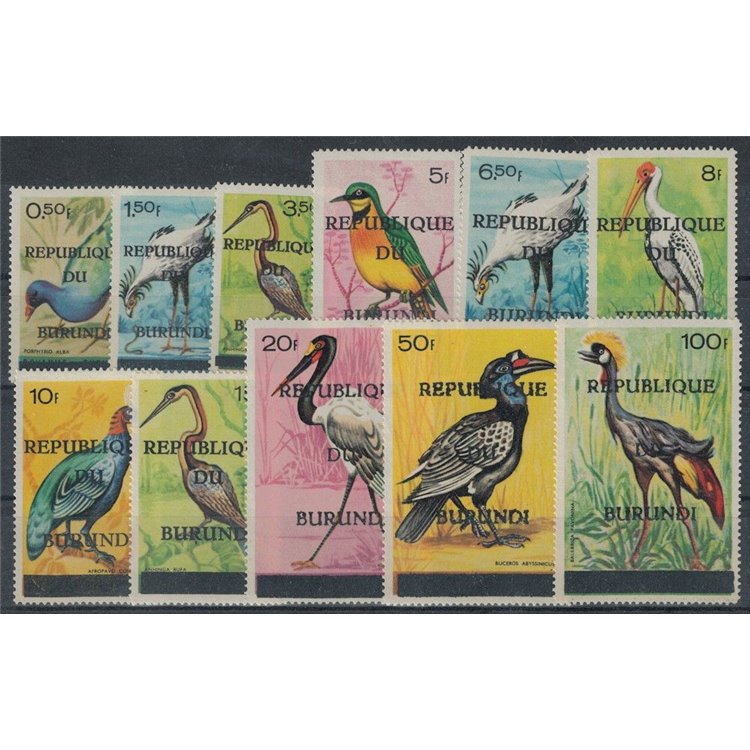 BURUNDI 1967 Fauna, uccelli 11v MNH**
