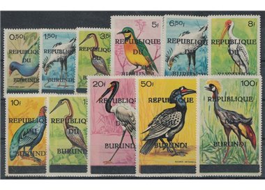 BURUNDI 1967 Fauna, birds 11v MNH**