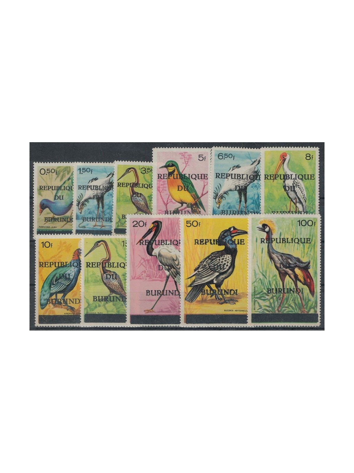 BURUNDI 1967 Fauna, uccelli 11v MNH**