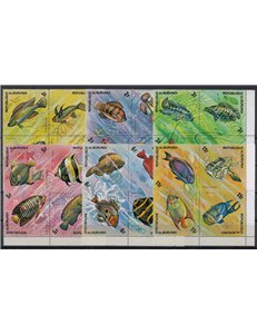 BURUNDI 1974 Marine fauna, fish 24v MNH**