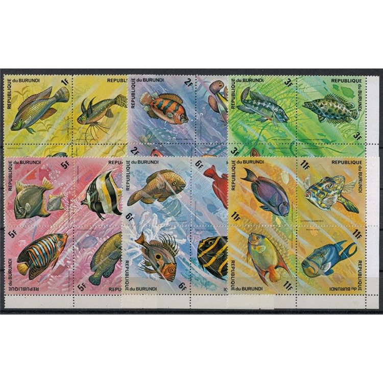 BURUNDI 1974 Marine fauna, fish 24v MNH**