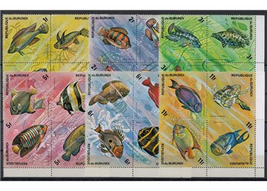 BURUNDI 1974 Marine fauna, fish 24v MNH**