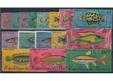BURUNDI 1967 Marine fauna, fish 16v MNH**
