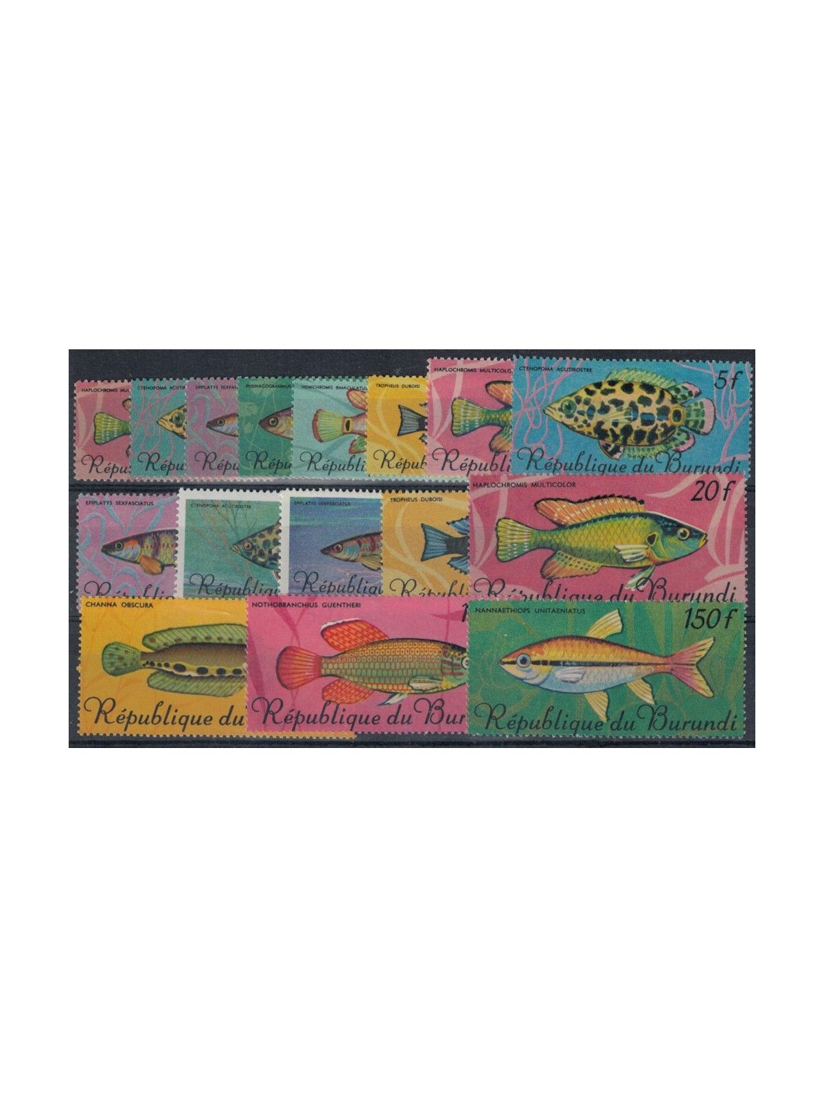 BURUNDI 1967 Marine fauna, fish 16v MNH**