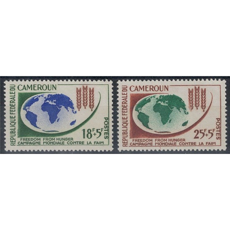 CAMERUN 1963 Campagna contro la fame 2v MNH**