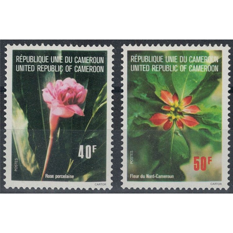 CAMERUN 1976 Fiori diversi 2v MNH**