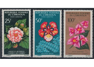 CAMEROON 1966 Various flowers, airmail 3v MNH**