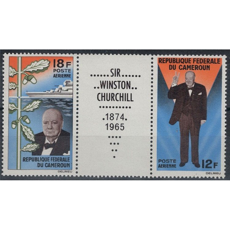 CAMEROON 1965 Sir Winston Churchill, airmail 2v MNH**