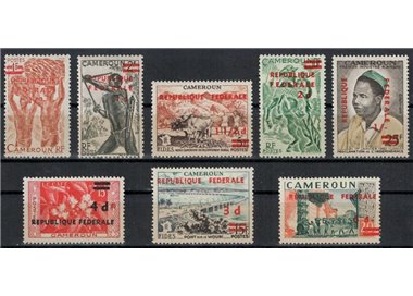 CAMEROON 1961 Reunification (overprints) 8v MNH**
