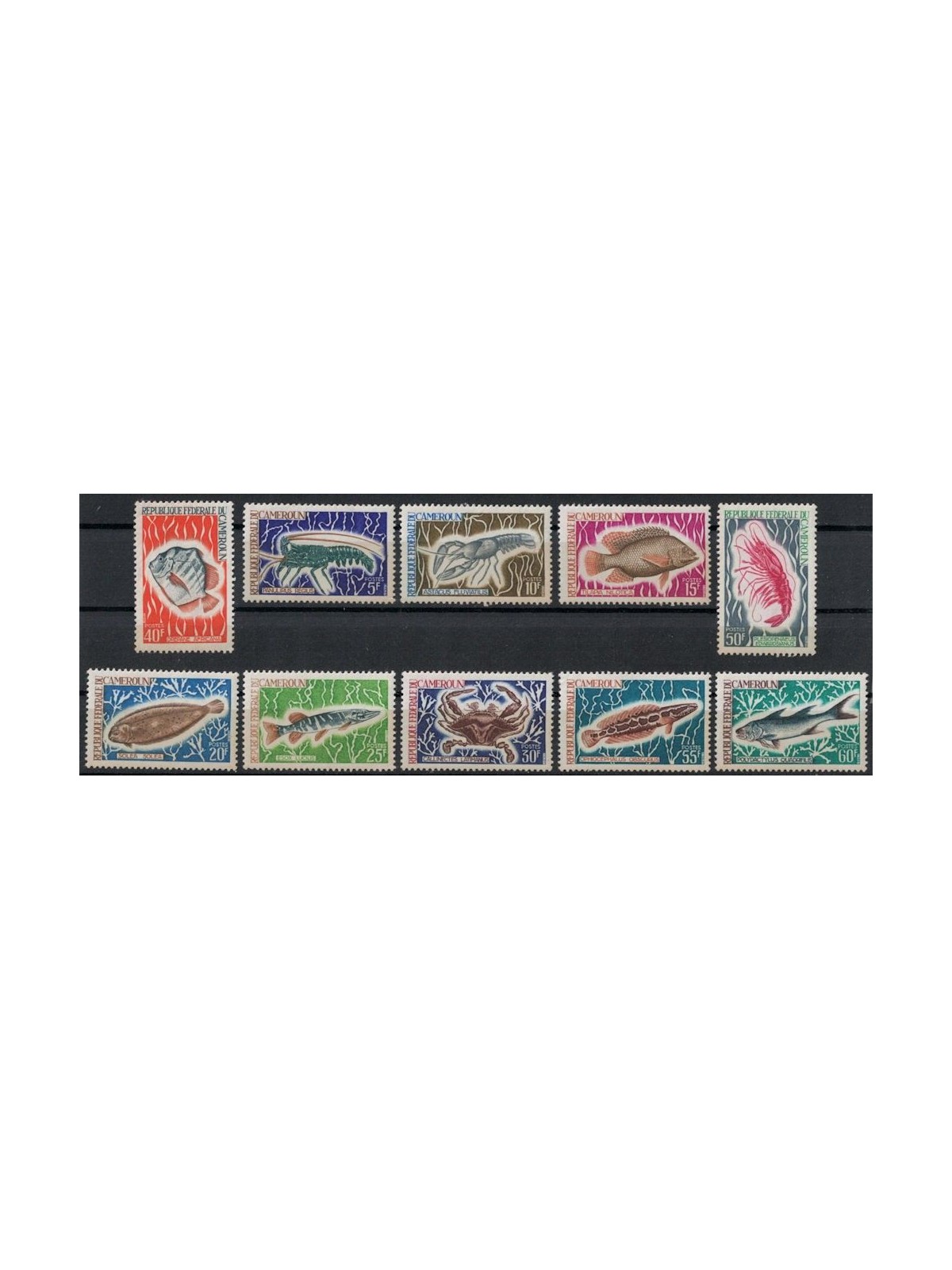 CAMEROON 1968 Marine fauna 10v MNH**