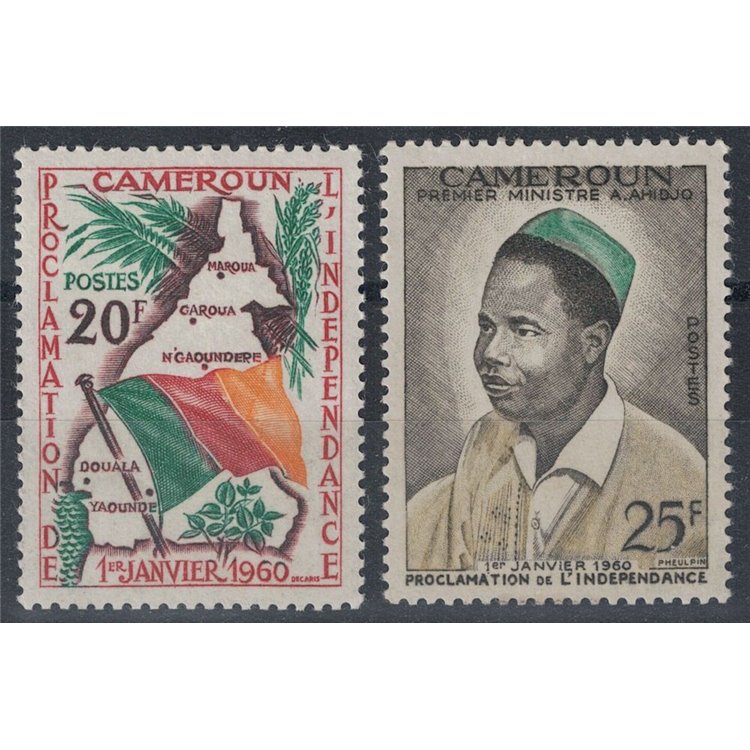 CAMERUN 1960 Proclamazione dell'Indipendenza 2v MNH**