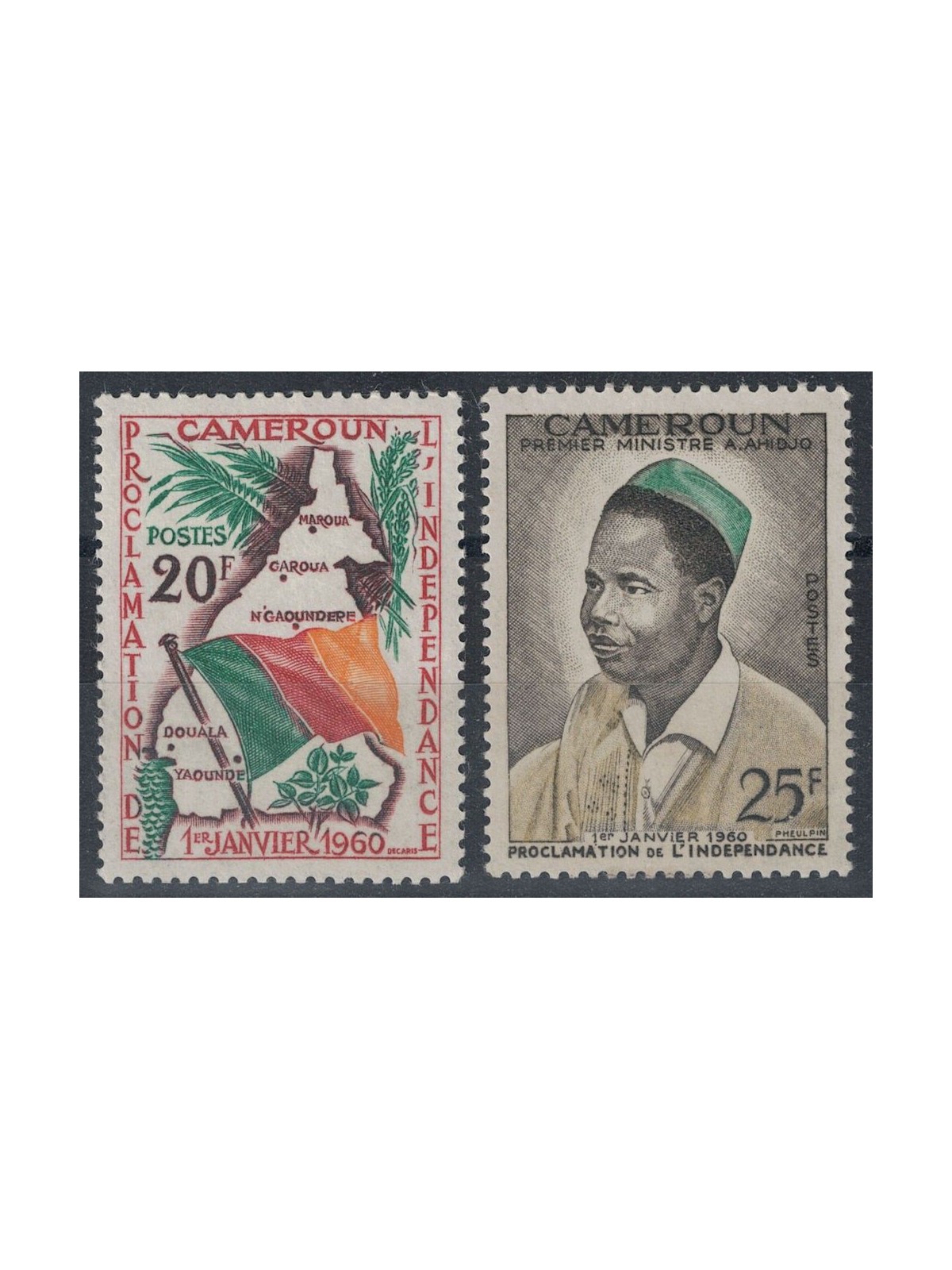 CAMEROON 1960 Proclamation of Independence 2v MNH**
