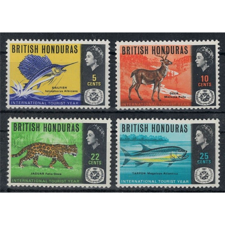 BRITISH HONDURAS 1967 Year of Tourism 4v MNH**