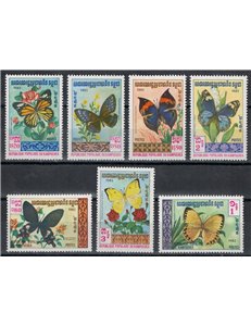 CAMBOGIA 1983 Fauna, farfalle 7v MNH**