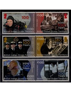BRITISH INDIAN OCEAN TERRITORY 2017 Centenario WRNS 6v MNH**