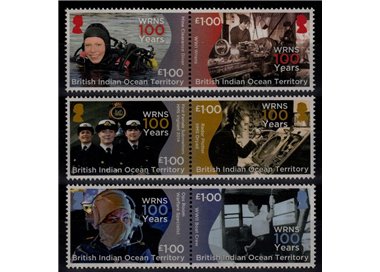 BRITISH INDIAN OCEAN TERRITORY 2017 Centenario WRNS 6v MNH**