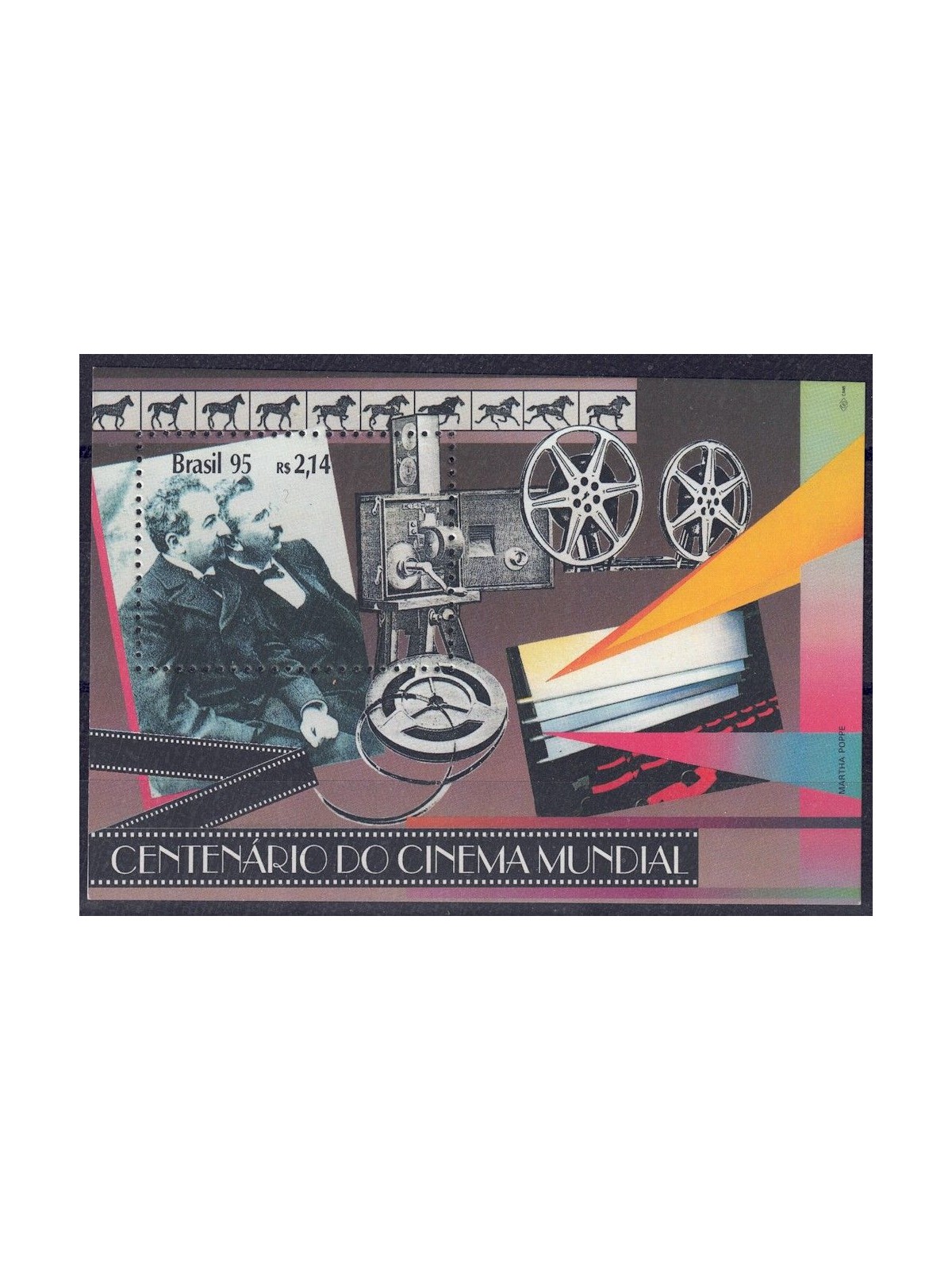 BRASILE 1995 Centenario del Cinema BF MNH**