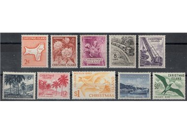 CHRISTMAS ISLAND 1963 Ordinary series 10v MNH**