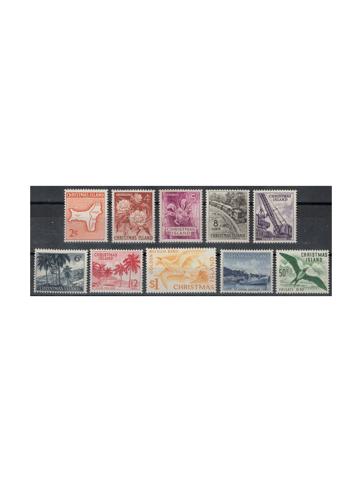 CHRISTMAS ISLAND 1963 Ordinary series 10v MNH**