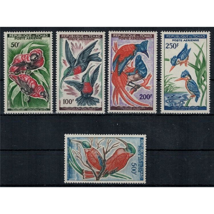 CIAD 1961-63 Fauna, uccelli 5v MNH**