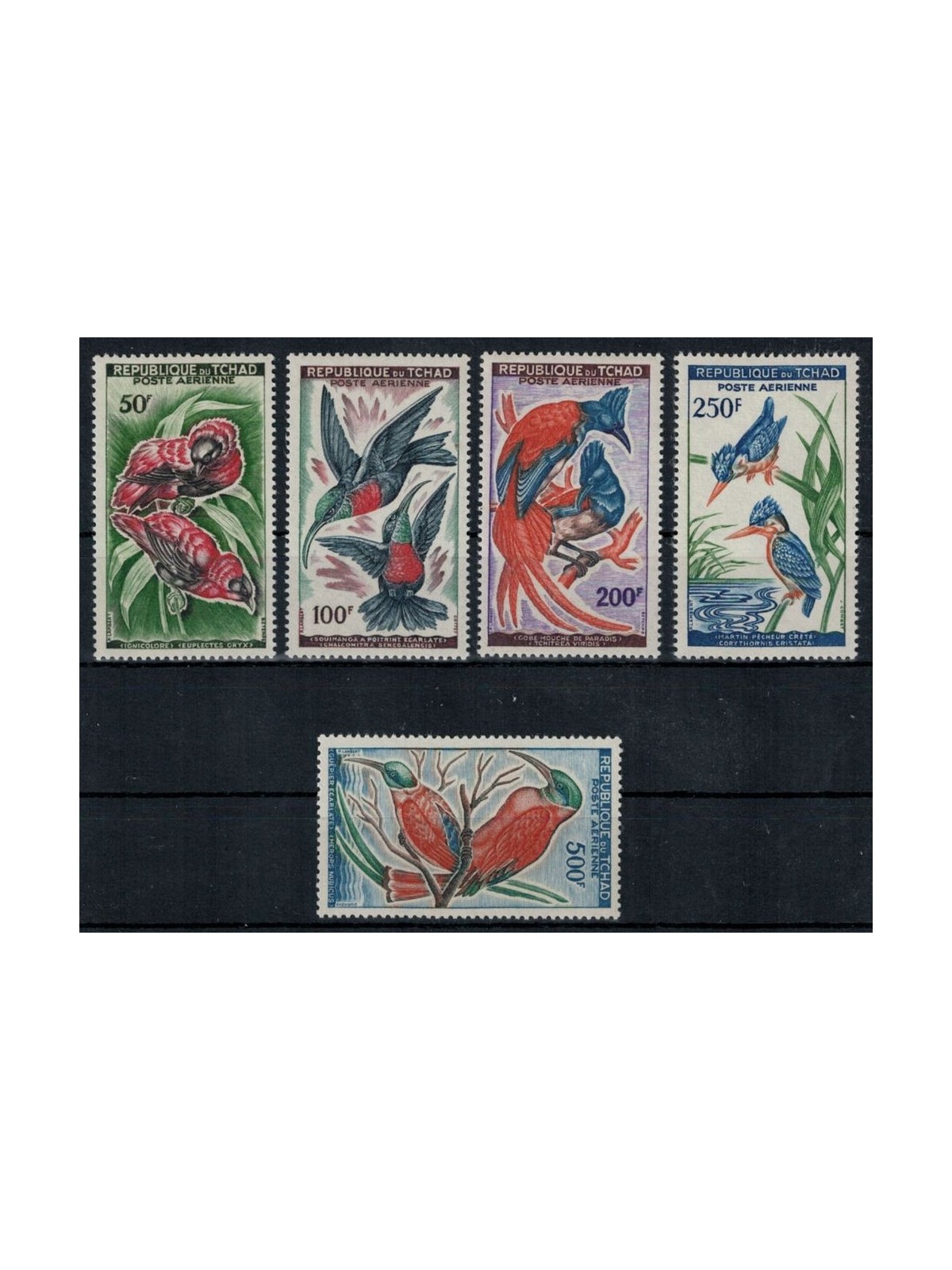 CHAD 1961-63 Fauna, birds 5v MNH**