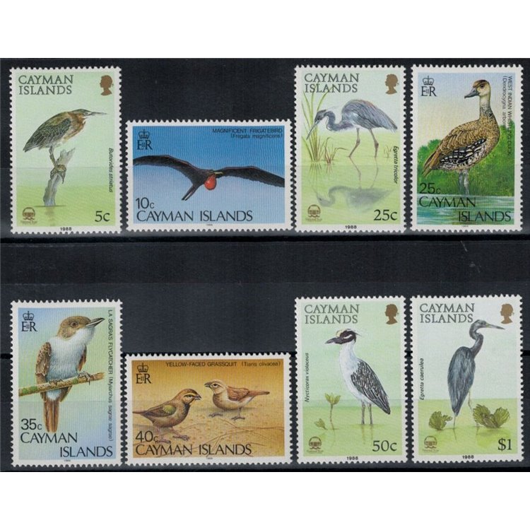 CAYMAN 1986-88 Fauna, birds 8v MNH**