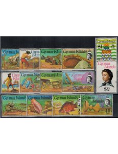 CAYMAN 1974 Ordinary series 14v MNH**