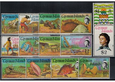 CAYMAN 1974 Serie ordinaria 14v MNH**
