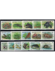 CHRISTMAS ISLAND 1987-88 Serie ordinaria, animali 16v MNH**