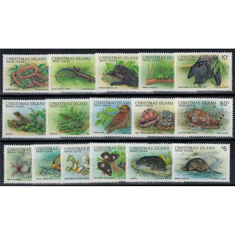 CHRISTMAS ISLAND 1987-88 Serie ordinaria, animali 16v MNH**