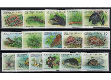 CHRISTMAS ISLAND 1987-88 Ordinary series, animals 16v MNH**