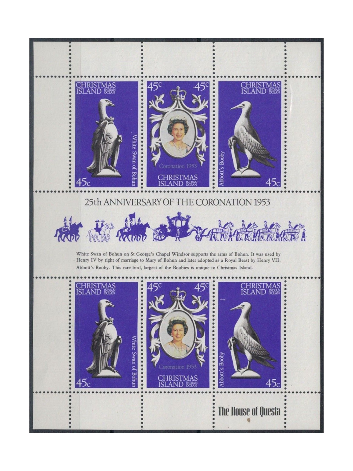 CHRISTMAS ISLAND 1978 Silver Jubilee m/s MNH**